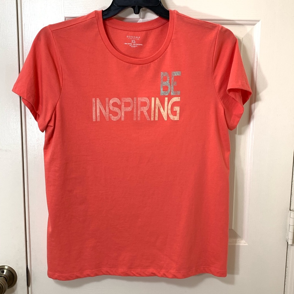 💜 SONOMA BE INSPIRING ORANG T-SHIRT SIZE XL